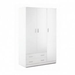 ARMADIO 3 ANTE 2 CASSETTI KIT BIANCO