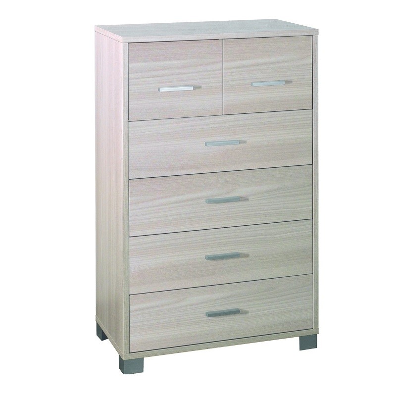 MOBILE 4+2 CASSETTI IN KIT OLMO CHIARO