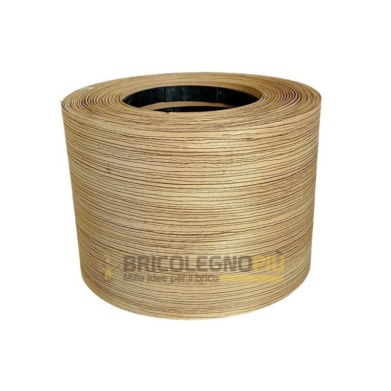 Impiallacciatura bordo tranciato Zebrano senza colla cm 20