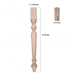 Gamba tavolo mod. arte povera da 100 mm con la fresata