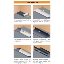 Guaina ardesiata adesiva bianca