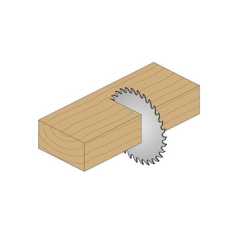 Taglio legno trasversale