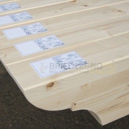 Lavorazione di testa su travi lamellari