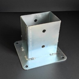 Supporto porta pilastro rettangolare a bicchiere mm 80x120