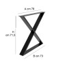 Dimensioni gambe tavolo in ferro mod. CROSS
