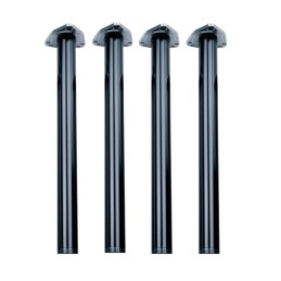 Set 4 gambe tavolo acciaio colore nere