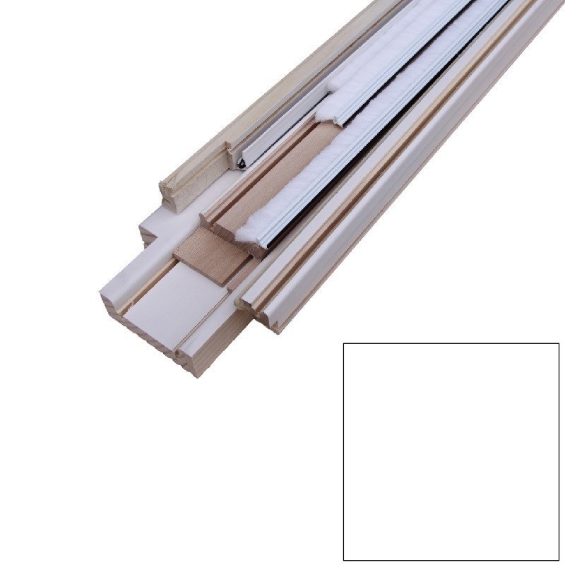 Kit stipite per porta scorrevole bianco