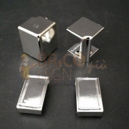 Kit tappi alzatina rettangolare cromati