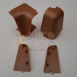 Kit terminali ed angoli per alzatine colore noce