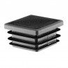 Tappo quadrato in plastica alettato per tubi mm 80x80 PVC nero